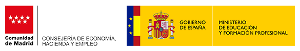 logo de la comunidad de madrid y ministerio educación
