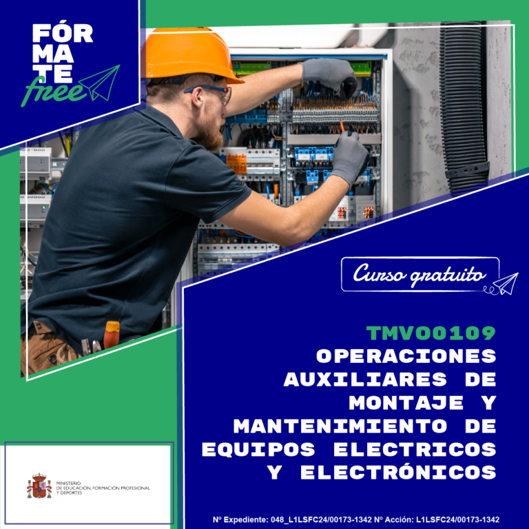 Lee más sobre el artículo 048_L1LSFC24/00173-1342 – Operaciones auxiliares de montaje  y mantenimiento de equipos electricos y electrónicos – L1LSFC24/00173_1342